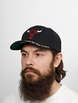 Бейсболка MITCHELL NESS арт. HHSS6268-CBUYYPPPBLCK Chicago Bulls NBA (черный)